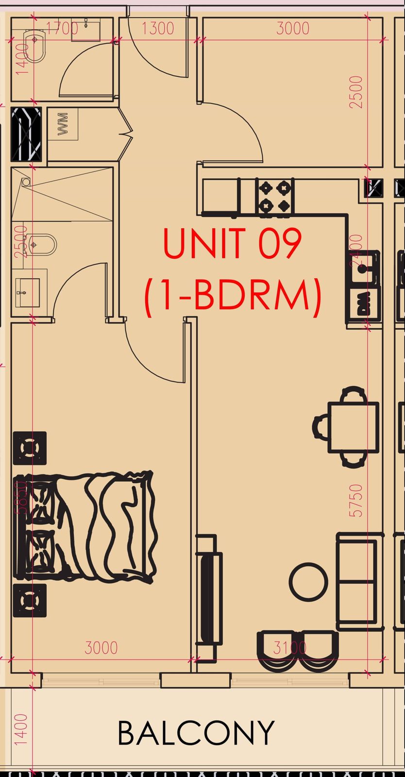 Unit 09 · 1 Bedroom