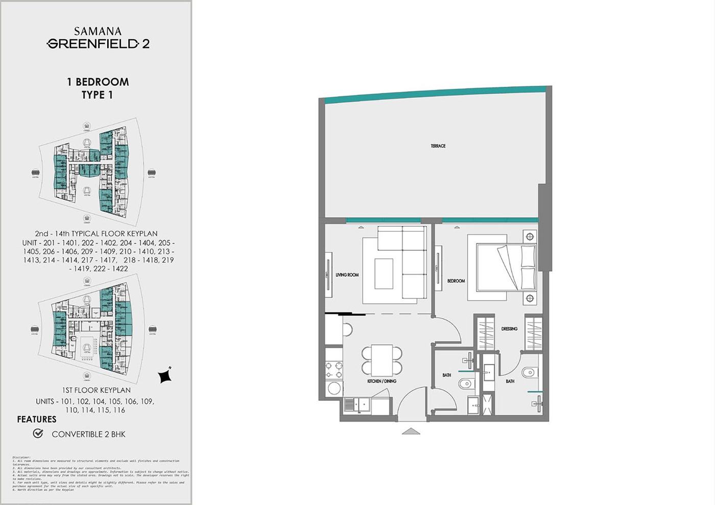 Samana Greenfield 2 Floor plan 1