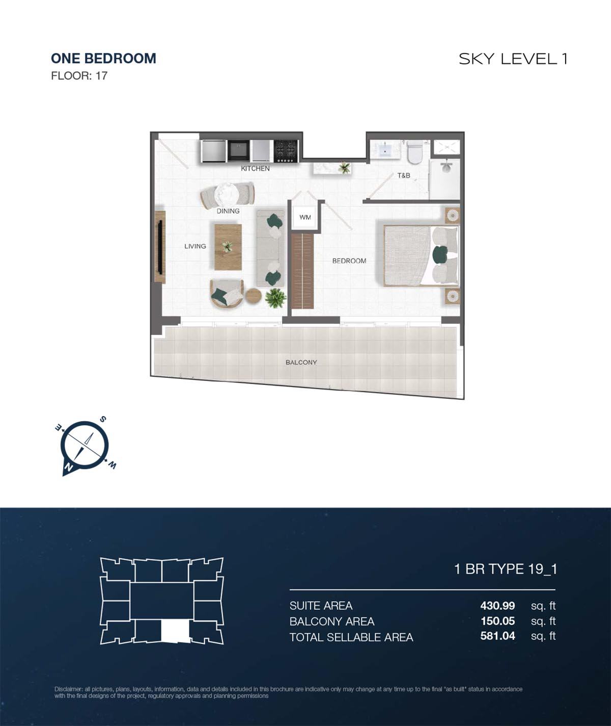 Sky Level 1 at JVC Floor plan 1