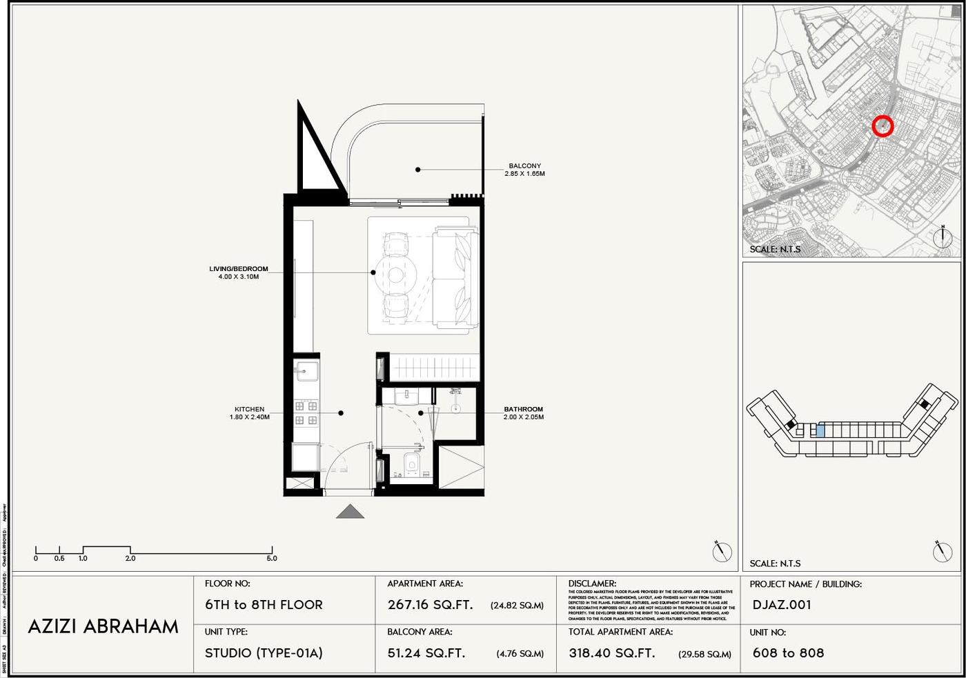 Azizi Abraham at Jebel Ali Floor plan 1