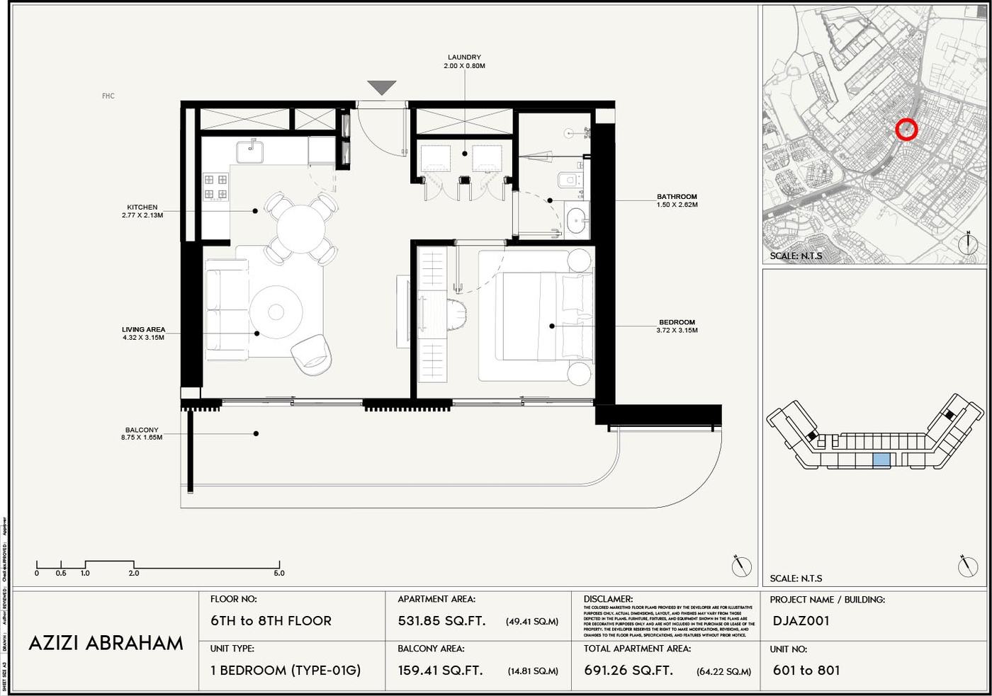 Azizi Abraham at Jebel Ali Floor plan 2