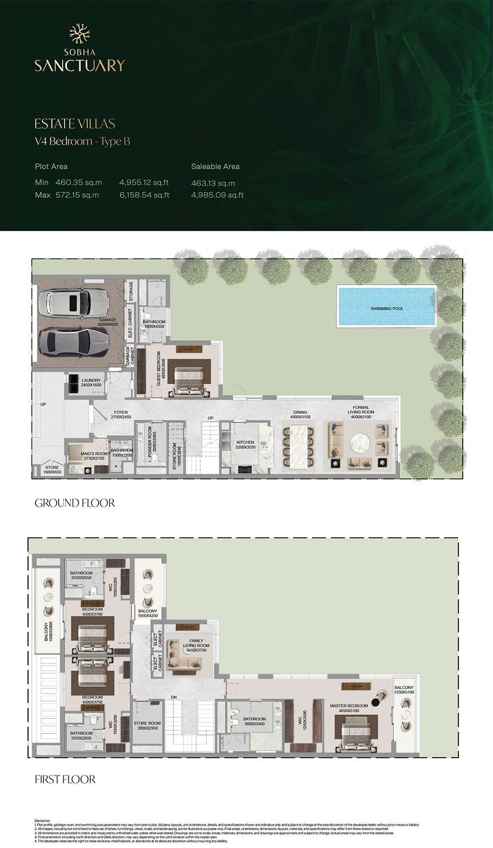 The Grove at Sobha Sanctuary Floor plan 1