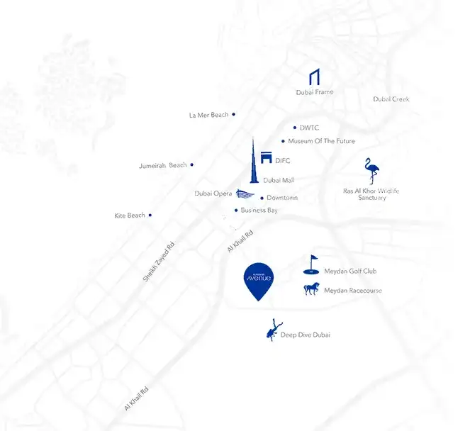 Rabdan Avenue at Meydan Master plan