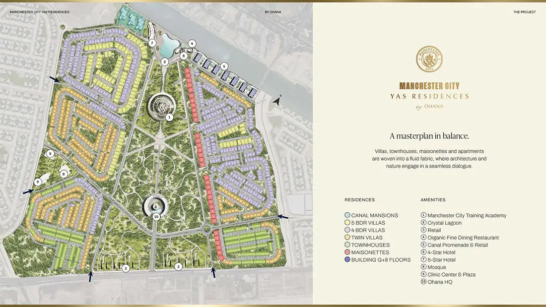 Ohana Manchester City Yas Residences 2 Master plan